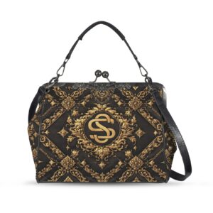 Sac à Main Noir – Collection Héritage Signature – SATINUXE