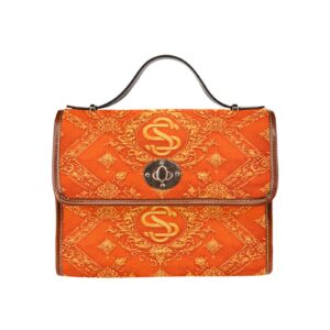 Sac à main Orange Lady Fatima Signature – SATINUXE