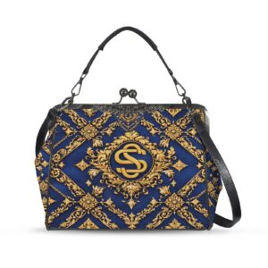 Sac à Main Bleu – Collection Héritage Signature – SATINUXE