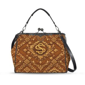 Sac à Main Caramel – Collection Héritage Signature – SATINUXE