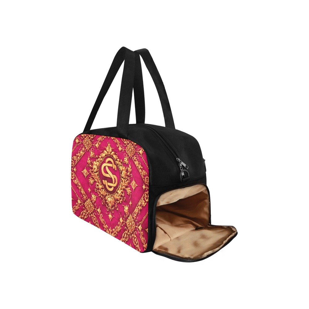 Sac de voyage fourre-tout et bandoulière - Rose - Satinuxe – Image 3