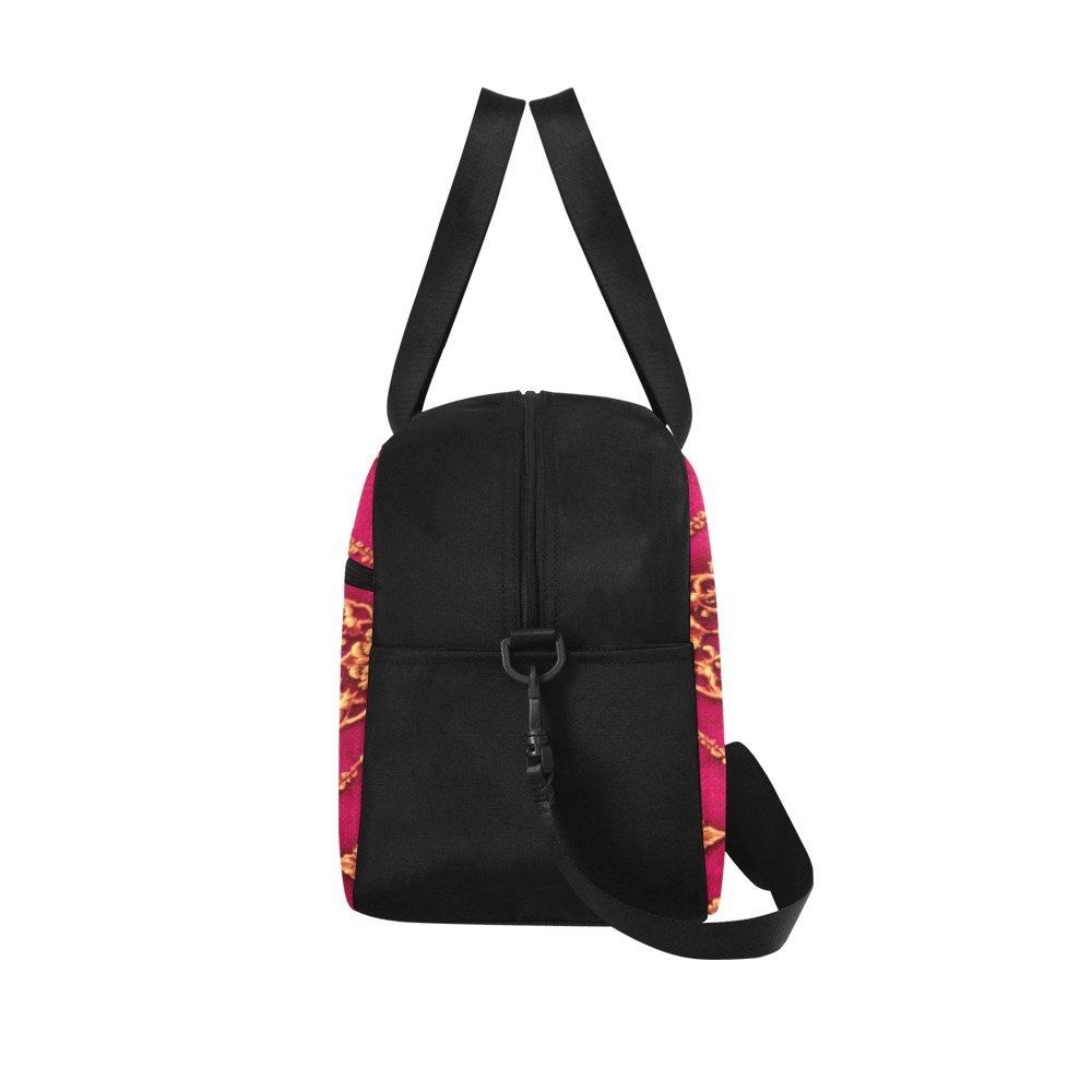 Sac de voyage fourre-tout et bandoulière - Rose - Satinuxe – Image 4